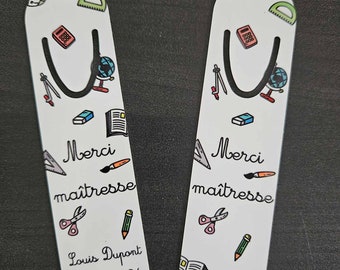Personalized bookmark, gift idea for master, atsem mistress. School gift