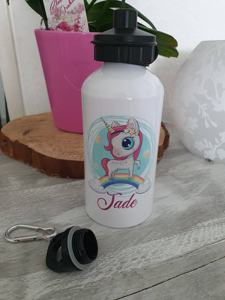 Gourde Personnalisée Licorne/Gourde Prénom Enfant