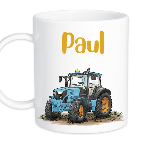 mug incassable personnalisé tracteur / tasse enfant plastique