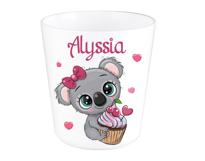 Gobelet/Verre Personnalisé Enfant École Koala Cupcake