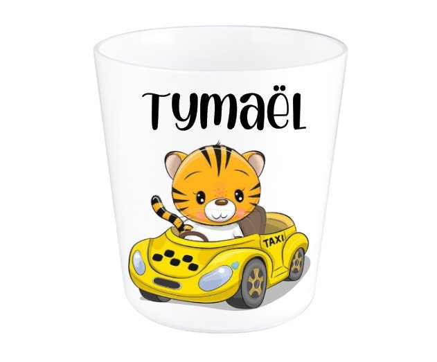 Gobelet/Verre Personnalisé Enfant École Taxis
