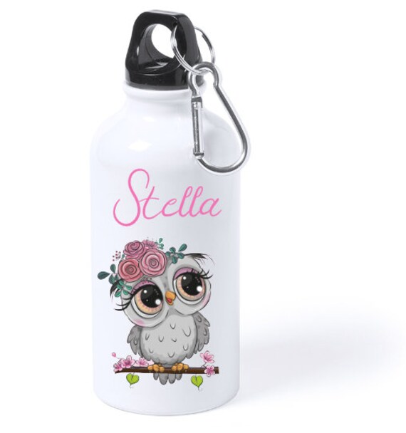 Gourde Personnalisée Chouette/Gourde Prénom Enfant