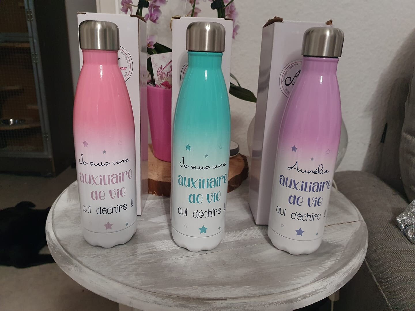 Bouteille Isotherme Personnalisée/Bouteille Prénom Métiers/Isotherme Prénom/Isotherme Personnalisée