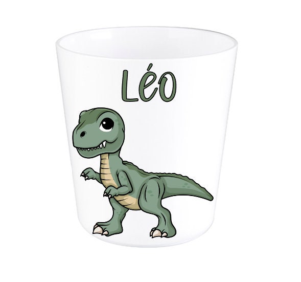Gobelet/Verre Incassable Personnalisé Enfant Dinosaure