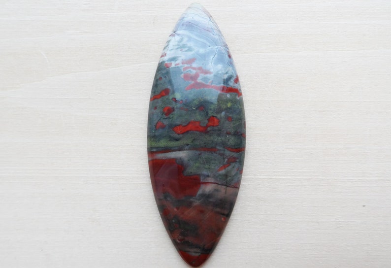 Jasper 76x28mm Cabochon Marquise Form Jasper Cabochon For Jewelry Making Green Red Cabochon For Pendant