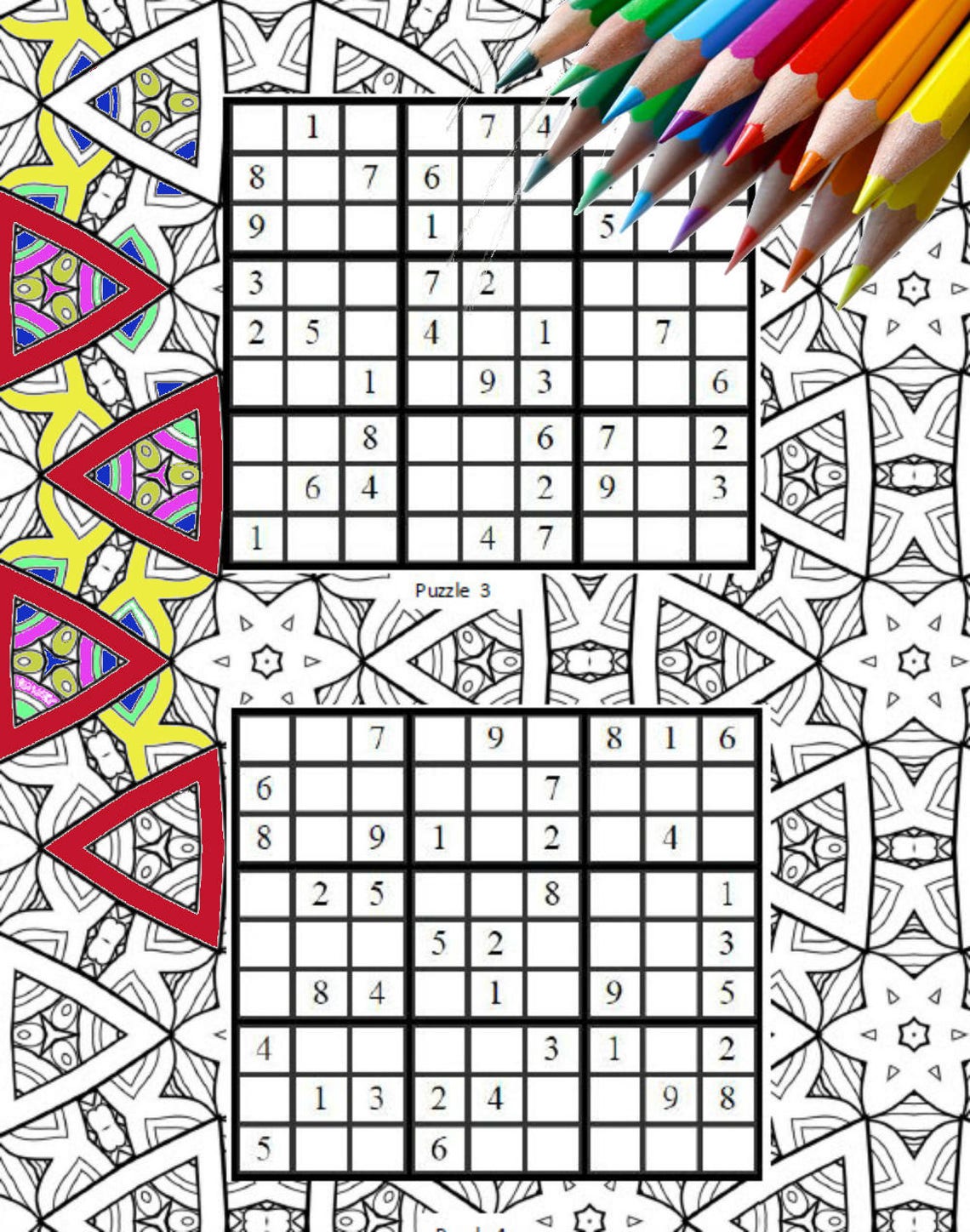 Colouring Goes Hand In Hand With Sudoku When You Get Stuck Etsy