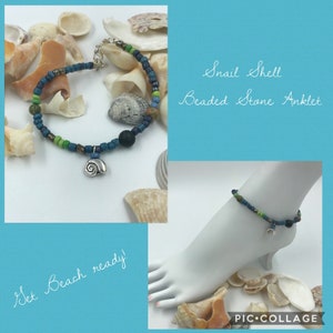 Tobillera De Playa Con Colgante Caracol Para Mujer - Joyería Para Pies Ajustable En Aleación Hipoalergénica