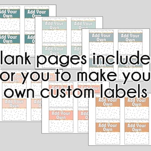 Library Book Label Empty Customizable LIBRARY Book Bin Labels, Custom Book Labels, Elementary ...