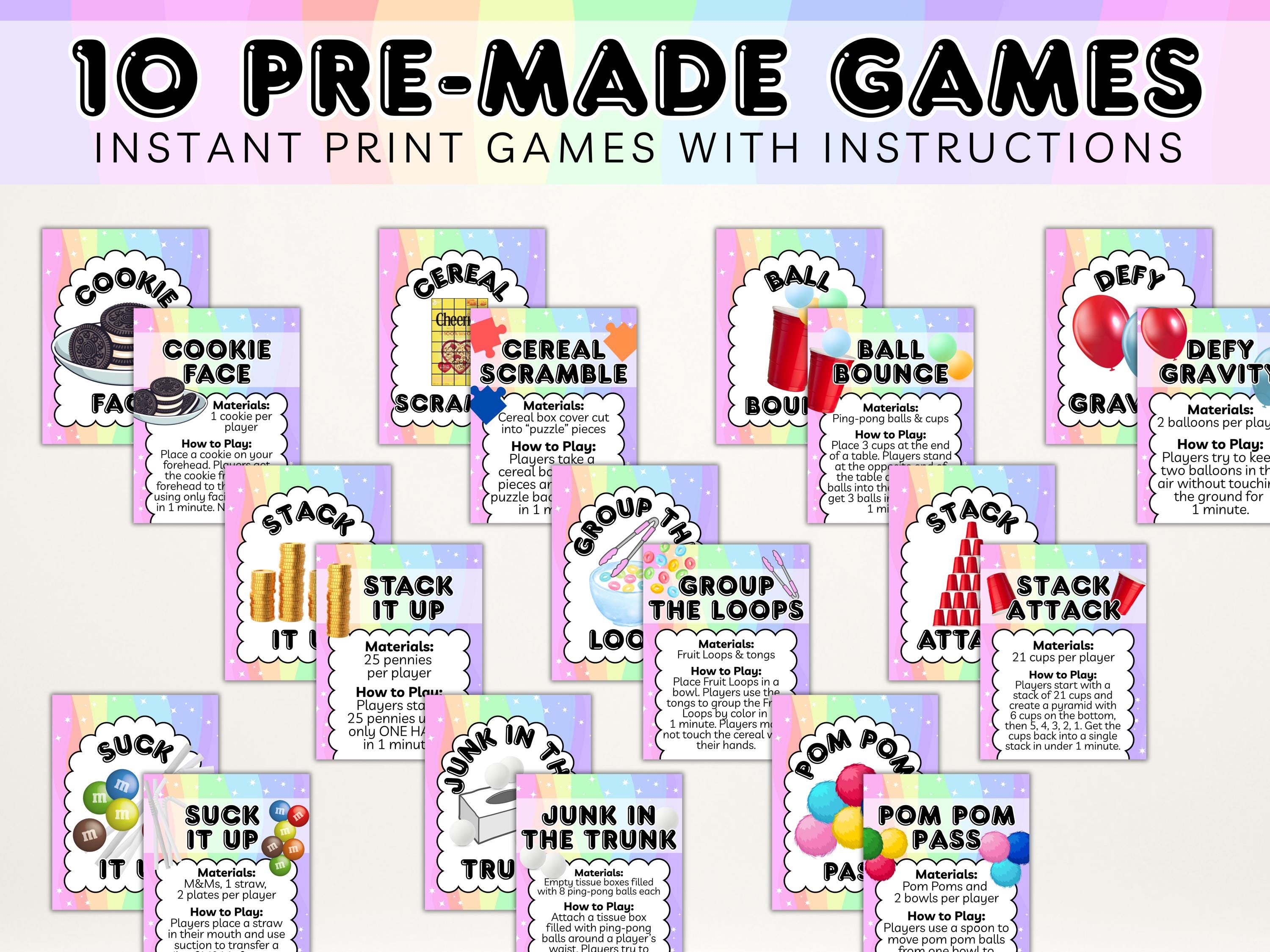 Minute to Win It Printable Games | End of Year Classroom Celebration ...
