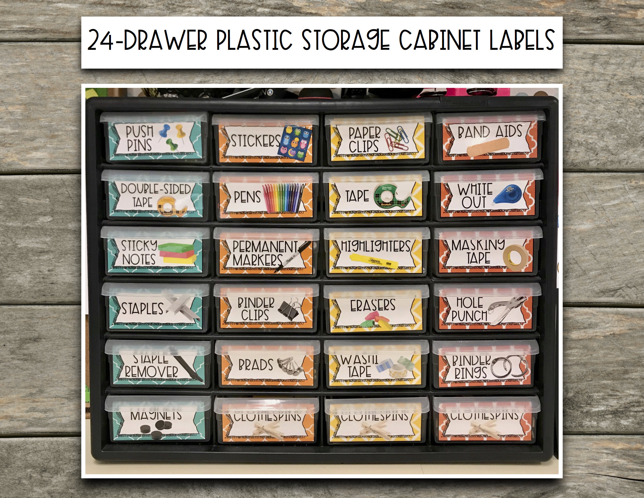 Labels for Storage Unit 24drawer Plastic Storage Etsy