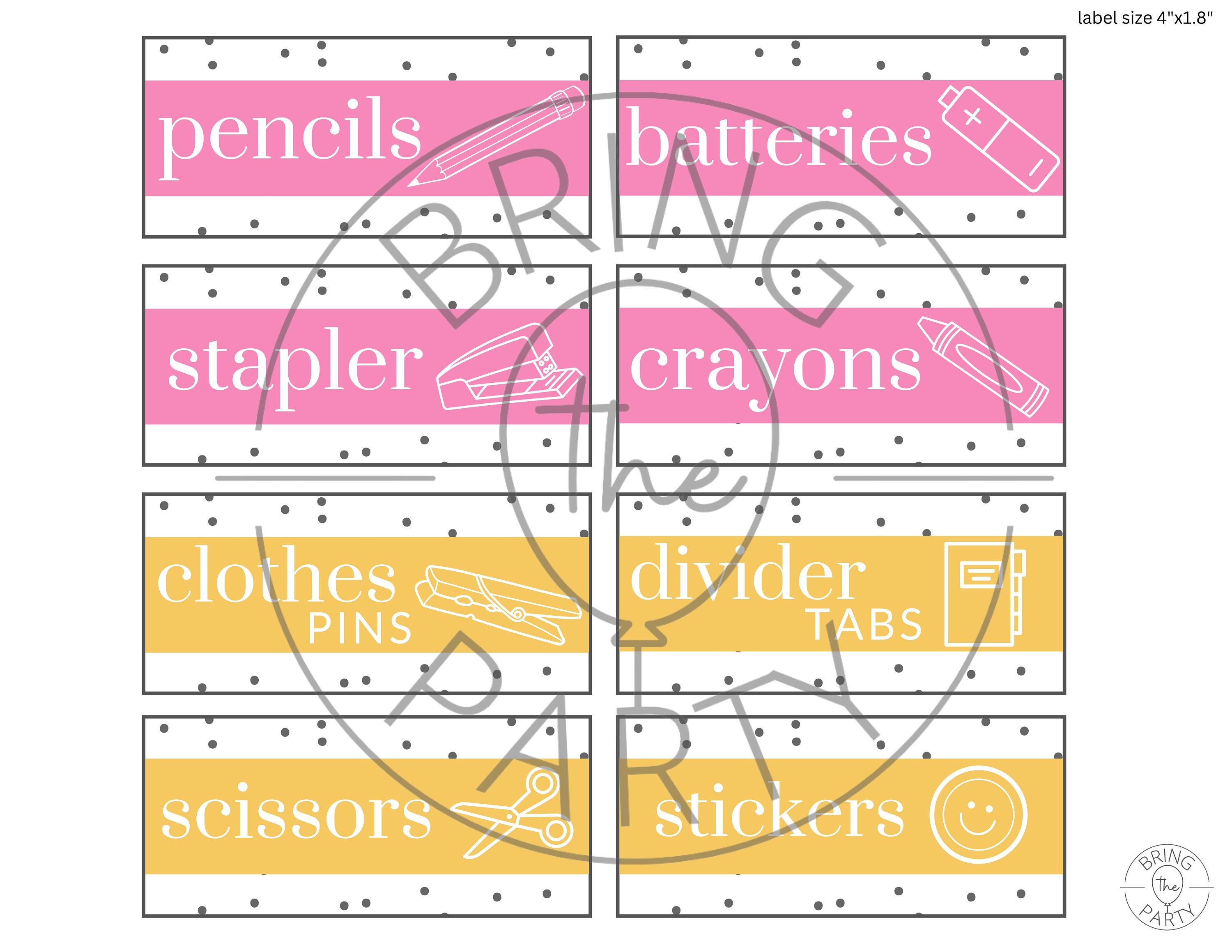 Rainbow Dot Drawer Labels: 24-drawer Storage Cabinet (PDF) - Etsy