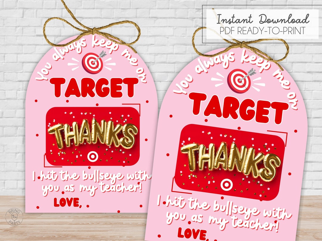 Printable Teacher Appreciation Gift Card Printable | Instant Download ...