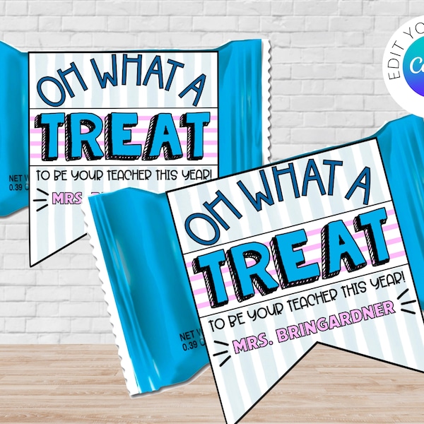 Editable Rice Krispie Treat Label | Marshmallow Treat Valentine | Student Treat Label Beginning of the Year School Gift | Canva Template