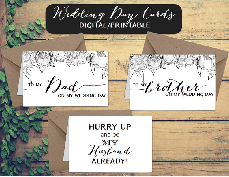 Digital Cards Wedding Day Cards Set