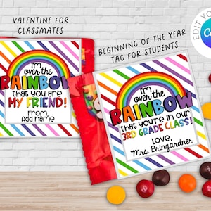 Étiquette quilles modifiable | Étiquette cadeau scolaire de début d'année | Saint-Valentin pour étudiants | Un camarade de classe fait des quilles pour la Saint-Valentin | Modèle de toile