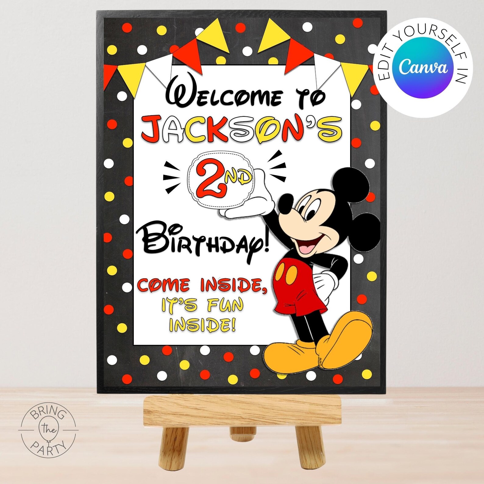 Open Sign Mickey Editable Mickey Welcome Sign | Editable Chalkboard | Mickey Party Decor ...