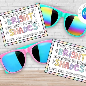 Back to School/End of School Year SUNGLASSES label gift