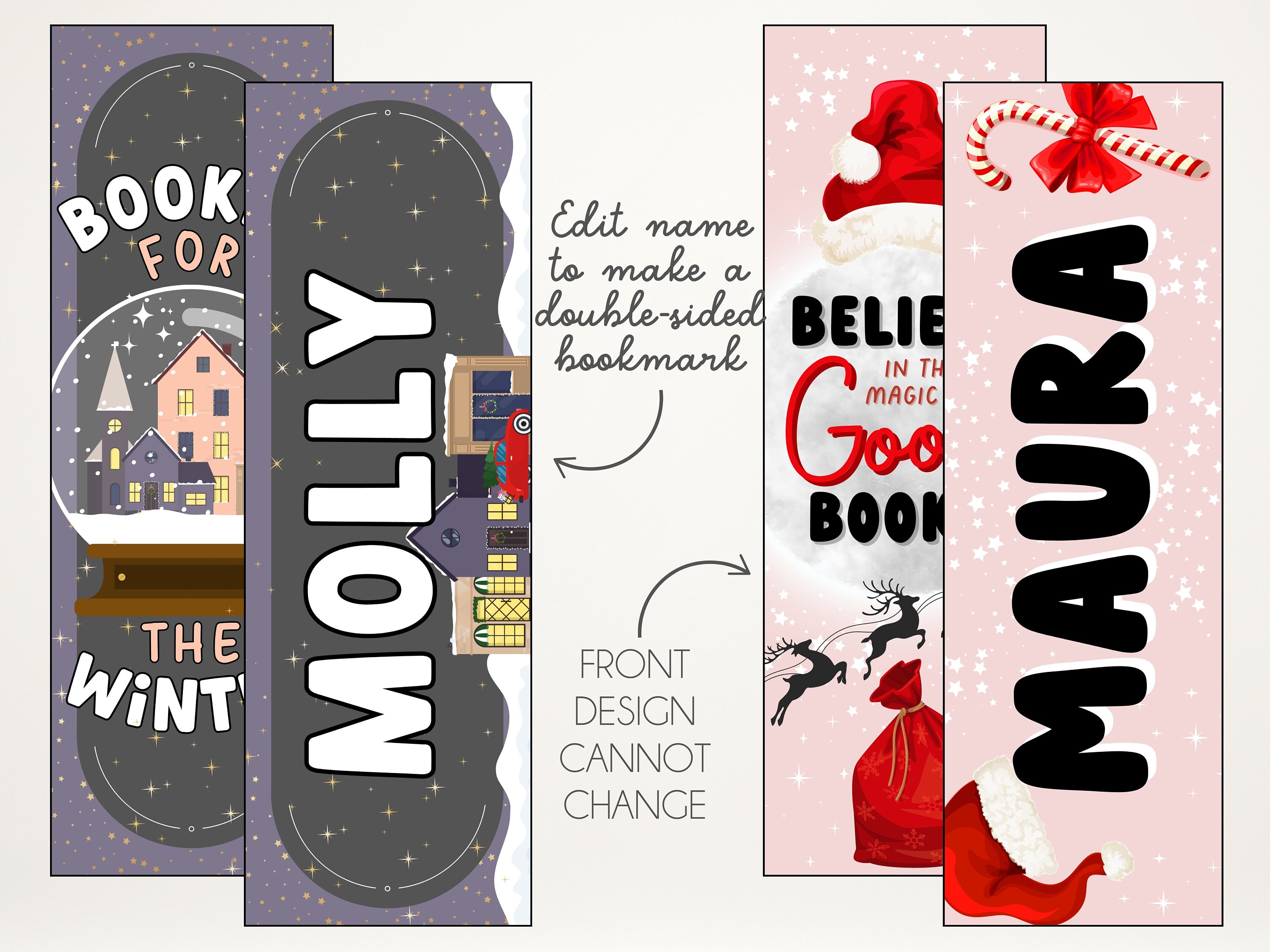Christmas Holiday Printable Bookmarks | Student Holiday Bookmarks ...