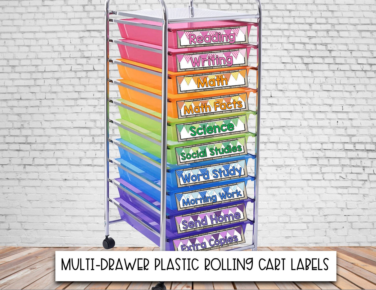 Labels for Rolling Cart Unit 10drawer Rolling Cart Drawer Etsy
