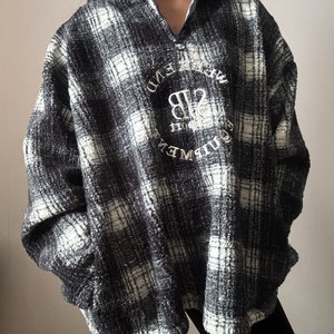 Chaqueta polar de cuadros vintage. SG