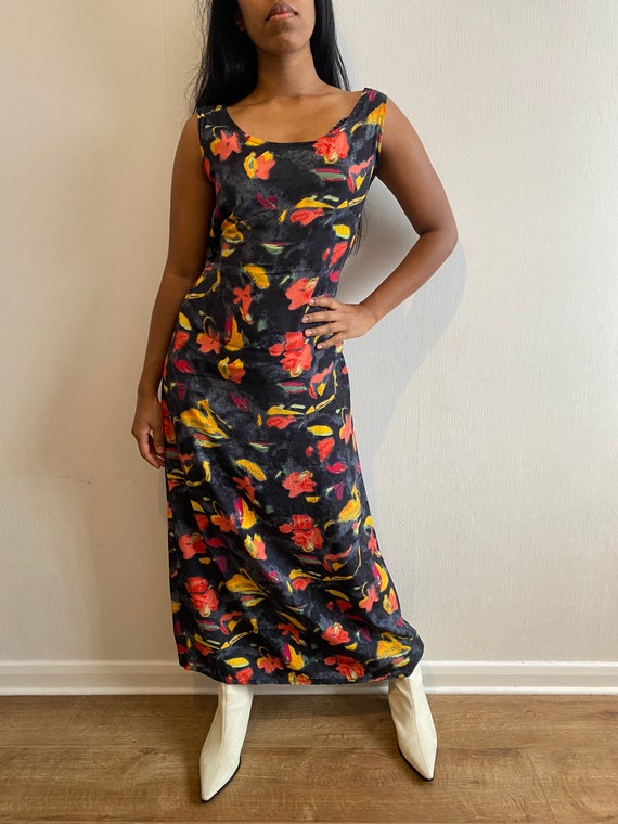 grey summer maxi dress Gray and gold summer maxi dress main image 1
