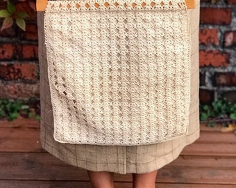 Vintage cream crotchet handbag