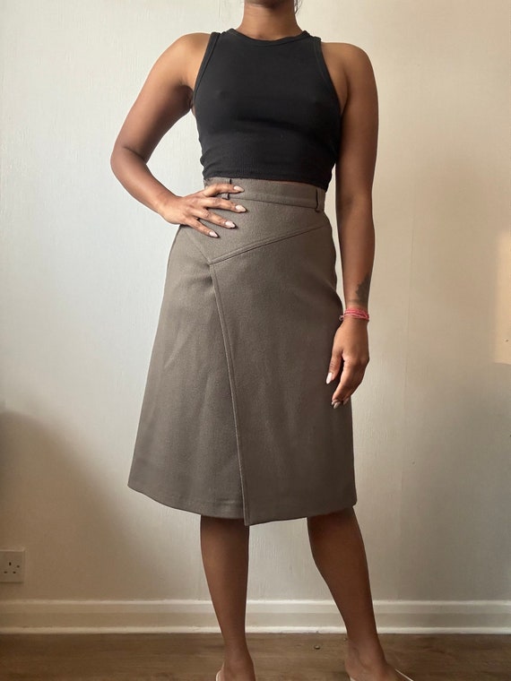 Khaki pencil skirt etsy hotsell