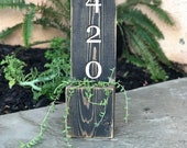 Welcome Address Planter Box Front Porch Sign Address Number Sign Wood Planter Box