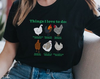 Lustiges Huhn-Mama-T-Shirt, Hühner-T-Shirt, Huhn-Liebhaber-T-Stück, Bauernhof-Mädchen-Shirt, Landwirt-Vater, Bauernhof-Shirt, Geschenk für beste Freundin weiblich