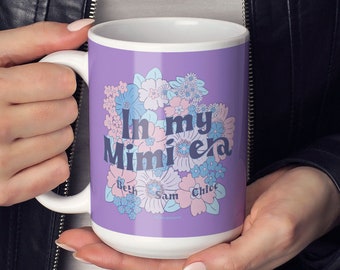Benutzerdefinierte Mimi-Tasse, individuelle Namen Mimi, Muttertag Mimi, Mimi Weihnachten, Mimi-Geburtstagsgeschenke, neues Mimi-Geschenk, zu Mimi befördert, Nanas-Garten