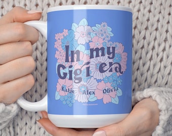 Personalised gigi mug, custom gigi gift, grandma garden gift, gigi grandkids names, new gigi gift, new mimi gift, gigi mug