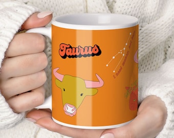 Funny Taurus mug, Taurus birthday gifts, Taurus traits, Taurus star sign, taurus zodiac mug, astrology housewarming gift