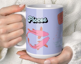 Funny Pisces mug, Pisces gifts, Pisces traits, Pisces star sign zodiac mug, Pisces housewarming gift, Pisces girl long distance relationship