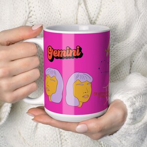 Zwillinge Sternzeichen Kunst Becher, Zwillinge Geschenke, Zwillinge gedruckte Tasse, Konstellation Zwillinge, Sternzeichen Zwillinge Konstellation, Zwillinge Geburtstag, Zwillinge Kunst