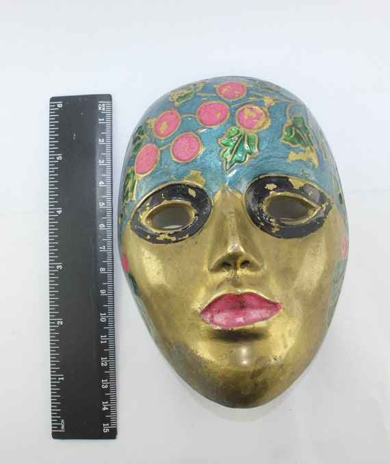 Antique Rare Metal Mask for Child,  Asian Art mask