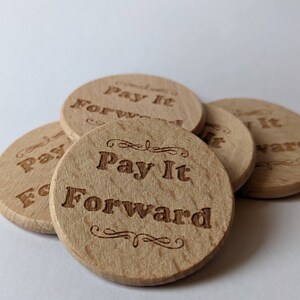 Set von 5 oder 25 - Pay It Forward Münzen/Chips - Einseitig