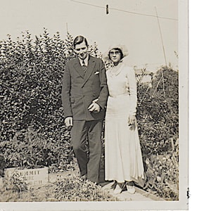 Young well dressed couple photo - Irish Sepia snapshot (1930)