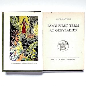 Pam&#39;s First Term at Greyladies by Alys Chatwyn vintage girls school 1950s hardback from England