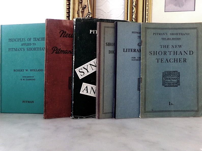 Vintage Pitman's Shorthand Book Set 6 Antique Books From Etsy UK
