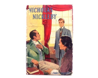 Nikolaus Nickleby von Charles Dickens 50er Jahre Dickens Buch viktorianischer Roman Dickens Buchgeschenk Mid Century Buchgeschenk #1311