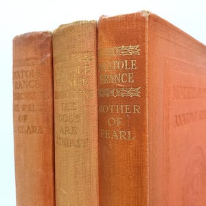 1920年代のアンティーク アナトール・フランス著 ボドリーヘッド社刊 オレンジ小説 3冊セット