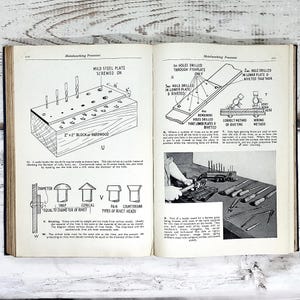 The Home Workshop by Odhams Press 1948 Vintage DIY, Gardening and Home Repair Book Household Skills & Tools Illustrated Guide nostalgic read
