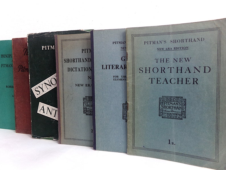 Vintage Pitman's Shorthand Book Set 6 Antique Books From Etsy UK