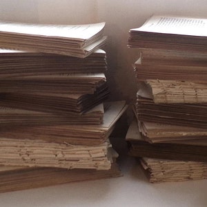 Aged book pages old book pages naturally aged paper craft gift antique book paper craft supplies scrapbooking paper ephemera recycled pages