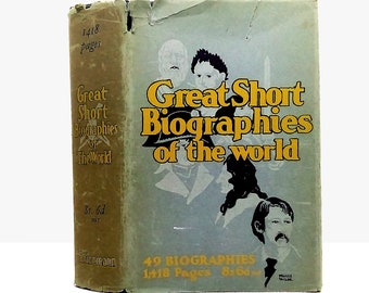 Great short Biographies of the World by Barrett H Clark antique biography book 1st edition book 1929 with 49 short biographies #1895