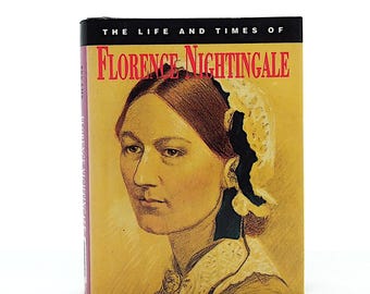 Libro de tapa dura en miniatura de Florence Nightingale, edición vintage de 1994, con sobrecubierta, biografía de Parragon.