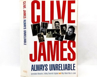 Biography book gift, Always Unreliable by Clive James humorous 3-part autobiography book gift vintage biography Australian book gift  #2289