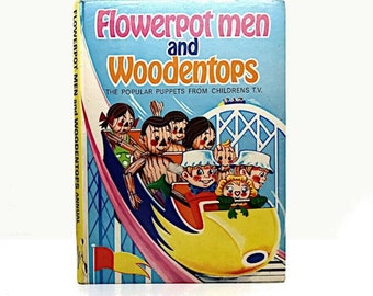 Childrens story book, Flowerpot Men and Woodentops Annual 1970 childrens annual collectible vintage UK kids TV annual illustrated book #1772