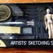 Colvin Co Artists Sketching set 15 piece art supplies 3 charcoal pencils mannequin paper stump sharpener sanding paper 6 charcoals eraser