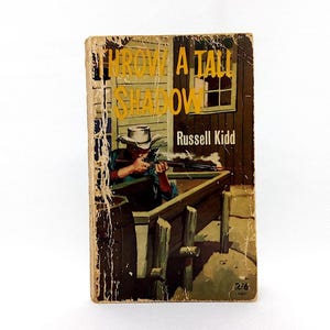 Throw a Tall Shadow by Russell Kidd  1968 Western Paperback  Cowboy Fiction with Retro Cover  Vintage Pulp Adventure